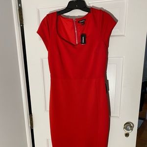 Express Red dress- cocktail or wear to work!